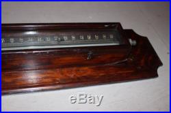 Antique T. J. Tagliabue NY Thermometer Barometer Mahogany Case Large Very Early