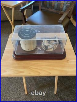 Antique Taylor Cyclo Stormograph Recording Barograph, Wood & Glass