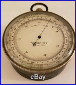 Antique Taylor Industries Rochester NY USA No. 785 Pocket Barometer / Altimeter