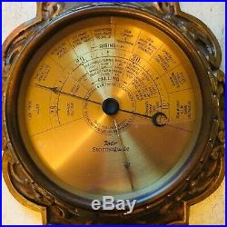 Antique Taylor'Stormoguide' 1927 Art Deco Gilt Wood Barometer Nouveau Science