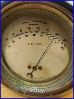 Antique Thermometer Steampunk 6 1/2 In. Dia. Clearsite Brand