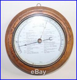 Antique Tycos Stormoguide Barometer Wood