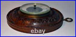 Antique Veranderlich Barometer Carved Wood Case A. Silo Flensburg Germany