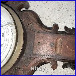 Antique Veranderlich Hygrometer Barometer Wall Hanging Need Work Used As-is