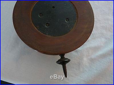 Antique Victorian Barometer Thermometer Wood Works Late1800's