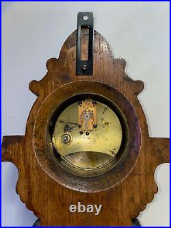Antique Victorian English Clock/Barometer/Thermometer/Weather Station