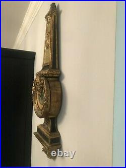 Antique Victorian Italian Wood Carved Face Wall Barometer Lufft Germany