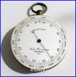 Antique Victorian Travelling Compensated Barometer/Altimeter by John Browning