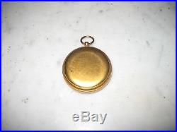 Antique Vintage Brass J. J. Hicks Compensated Pocket Barometer, London England