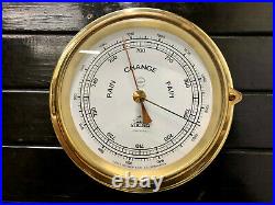 Antique Vintage Marine VIKING Rain Change Fair Aneroid Weather Barometer