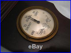 Antique Vintage P. F. Bollenbach Mahogany Barometer Weather Station