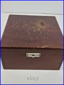 Antique WWII Pratt & Whitney Cased Nautical Aneroid Barometer Nihon Kisho JAPAN