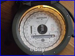 Antique Wallace & Tiernan Altimeter / Barometer Made 7/5/57, Science US Military
