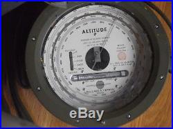 Antique Wallace & Tiernan Altimeter / Barometer Made 7/5/57, Science US Military
