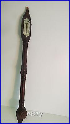 Antique Walnut Stick Barometer by S. Barlett