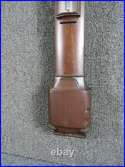 Antique Watkins & Hill English Figured Mahogany Stick Barometer & Thermometer