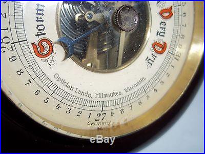 Antique Weather Gauge, Optician Lando Co, Milwaukee WIsc. Made in Germany