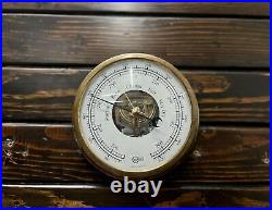 Antique Weather Instrument Stormy Rain Change Fair Very Dry Barigo Barometer