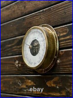 Antique Weather Instrument Stormy Rain Change Fair Very Dry Barigo Barometer