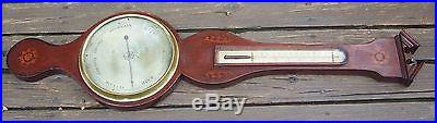 Antique Wheel Barometer With Inlays