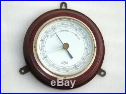 Antique Wood Brass Sundo Germany Ships Boat Yacht Marine Weather Barometer