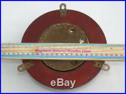 Antique Wood Brass Sundo Germany Ships Boat Yacht Marine Weather Barometer