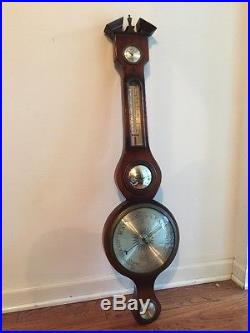 Antique Wood Mahogany Barometer