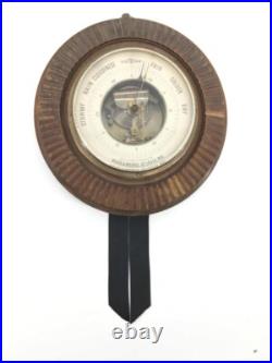 Antique Word & Works Barometer Weather Wood Framed Germany
