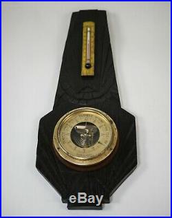 Antique art deco French aneroid barometer scientific
