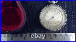 Antique barometer / altimeter in fitted leather case