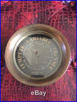 Antique barometer brass France