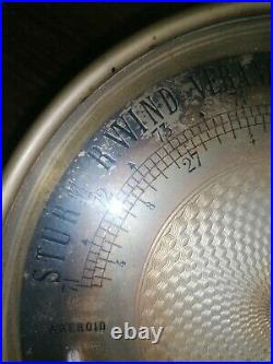 Antique brass barometer
