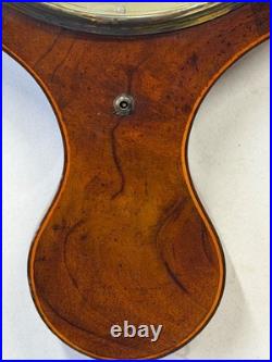 Antique c 1830 C. Somalvico mahogany inlaid wheel banjo barometer satinwood Antique c 1830 C. Somalvico mahogany inlaid wheel banjo barometer satinwood