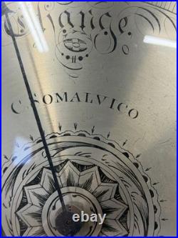 Antique c 1830 C. Somalvico mahogany inlaid wheel banjo barometer satinwood Antique c 1830 C. Somalvico mahogany inlaid wheel banjo barometer satinwood