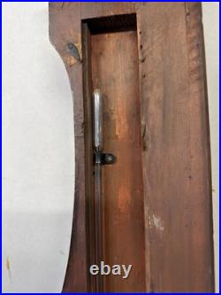 Antique c 1830 C. Somalvico mahogany inlaid wheel banjo barometer satinwood Antique c 1830 C. Somalvico mahogany inlaid wheel banjo barometer satinwood