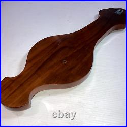 Antique c. 1930 Torwin Hand Carved Aneroid Banjo Barometer Thermometer Walnut