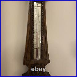 Antique carved E. Terry barometer