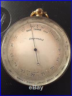 Antique english pocket barometer