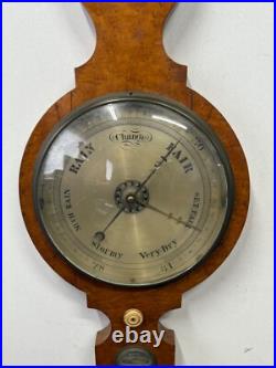 Antique rare tiger maple & Birdseye Barometer Court Exeter 42 1800s Antique rare tiger maple & Birdseye Barometer Court Exeter 42 1800s