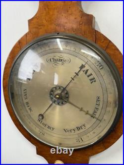 Antique rare tiger maple & Birdseye Barometer Court Exeter 42 1800s Antique rare tiger maple & Birdseye Barometer Court Exeter 42 1800s