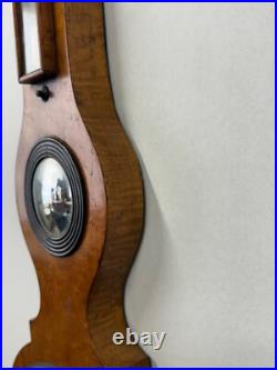 Antique rare tiger maple & Birdseye Barometer Court Exeter 42 1800s Antique rare tiger maple & Birdseye Barometer Court Exeter 42 1800s