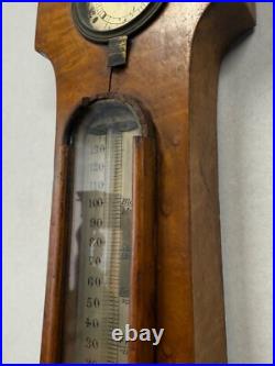 Antique rare tiger maple & Birdseye Barometer Court Exeter 42 1800s Antique rare tiger maple & Birdseye Barometer Court Exeter 42 1800s