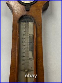 Antique rare tiger maple & Birdseye Barometer Court Exeter 42 1800s Antique rare tiger maple & Birdseye Barometer Court Exeter 42 1800s