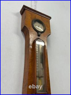 Antique rare tiger maple & Birdseye Barometer Court Exeter 42 1800s Antique rare tiger maple & Birdseye Barometer Court Exeter 42 1800s