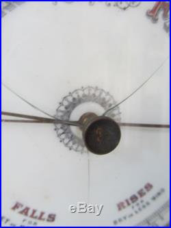 Antique very old England hand-carved Barometer weather station