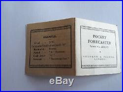 Antique/vintage Negretti & Zambra Pocket Forecaster with Box Pat. No. 6276/15