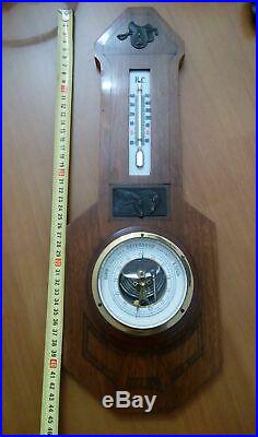 Antique wall Barometer-Russian Empire-with design of horse and saddle 19 cent