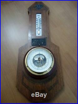 Antique wall Barometer-Russian Empire-with design of horse and saddle 19 cent