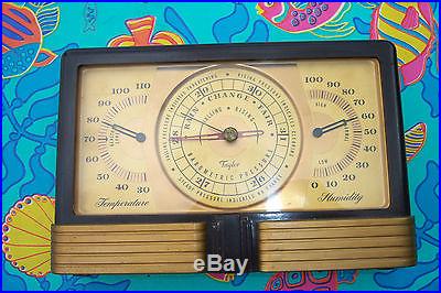 Art Deco Taylor Insturments Co. Weather Station Temp Barometer Humidity