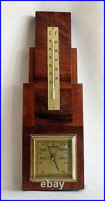 Art Deco Wall Barometer & Thermometer Amsterdamse School
